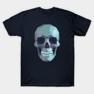 Turquoise Skull Low Poly T-Shirt